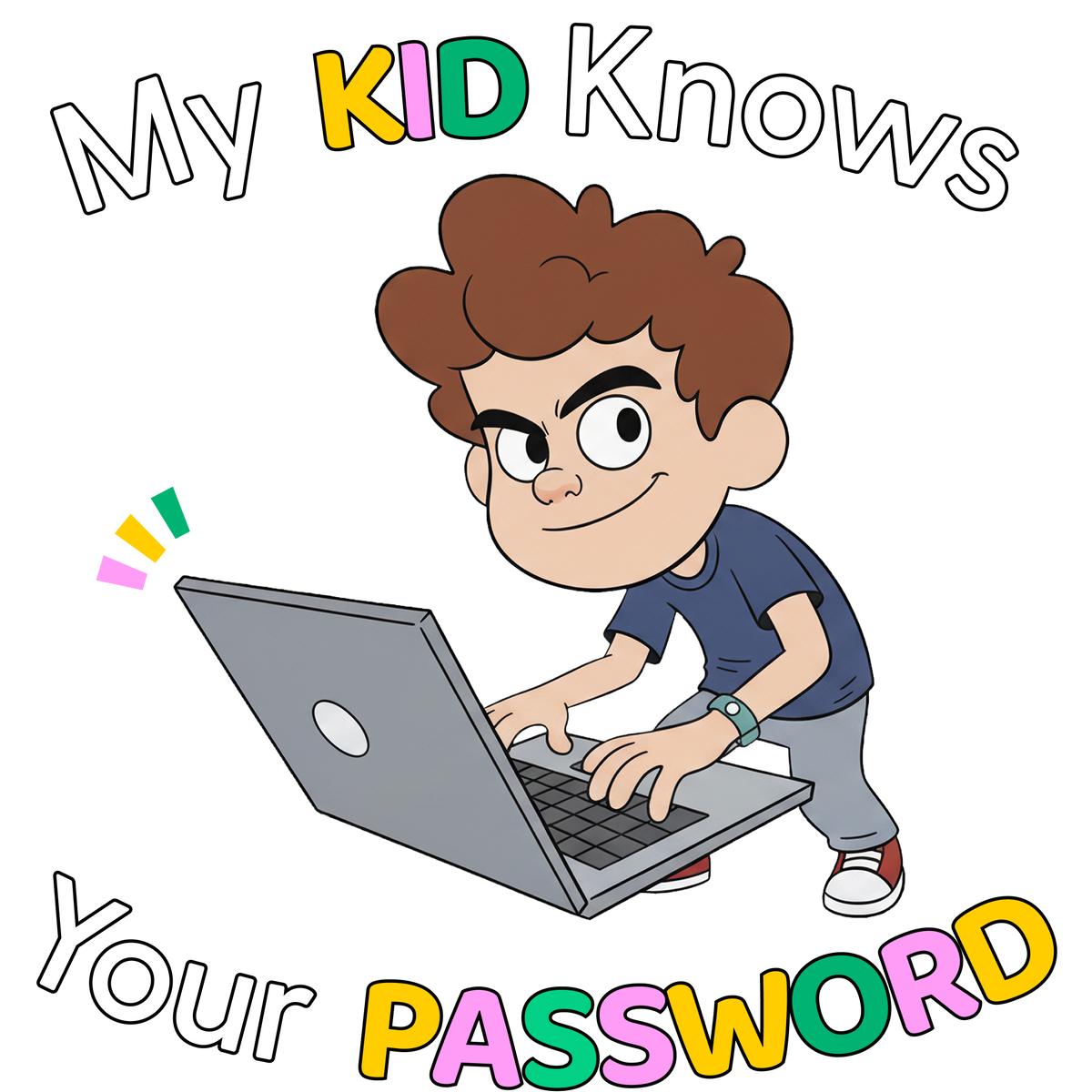 Cyber Dad Sticker Sheet | Funny Cybersecurity Gift for Dads