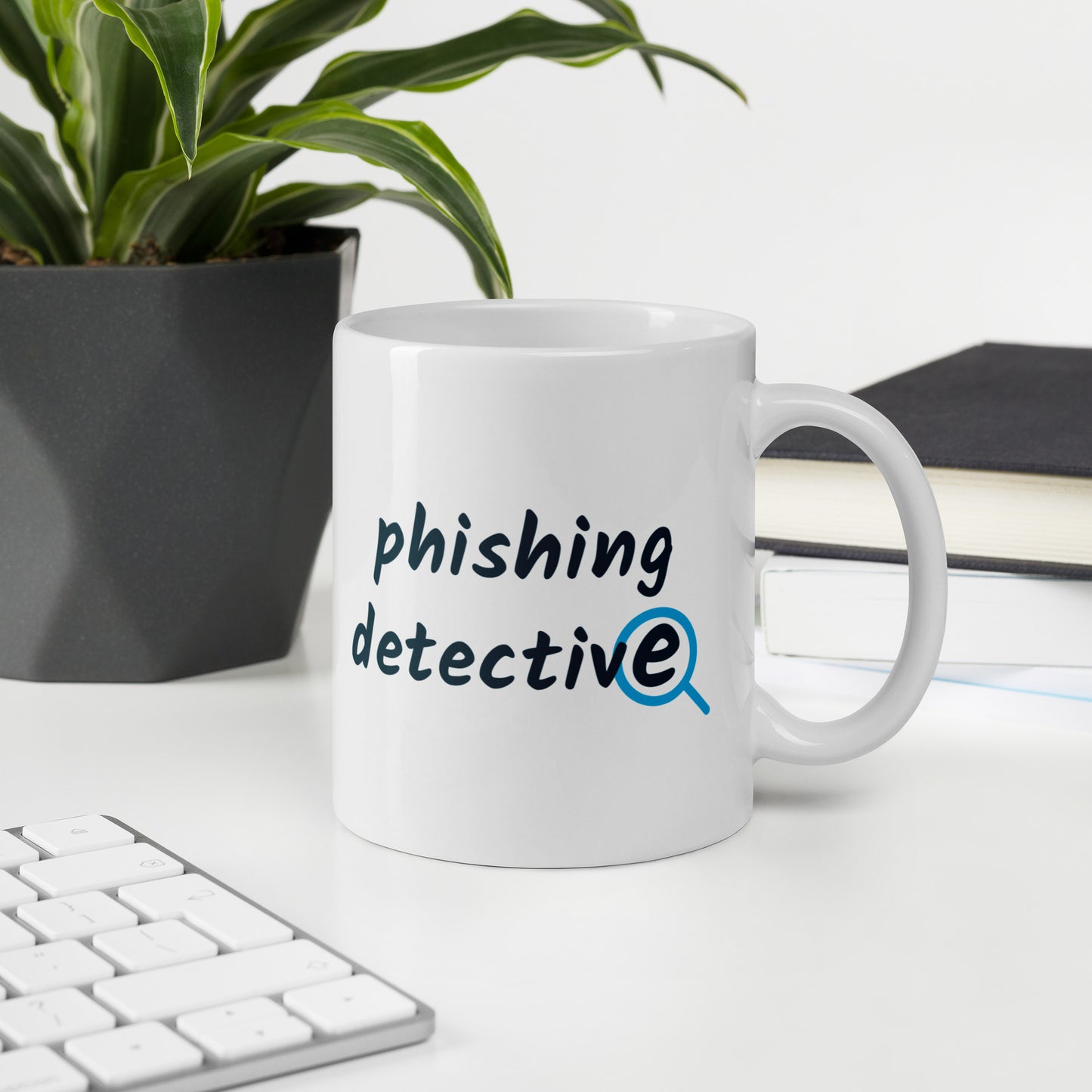 Phishing Detective's White Glossy Mug
